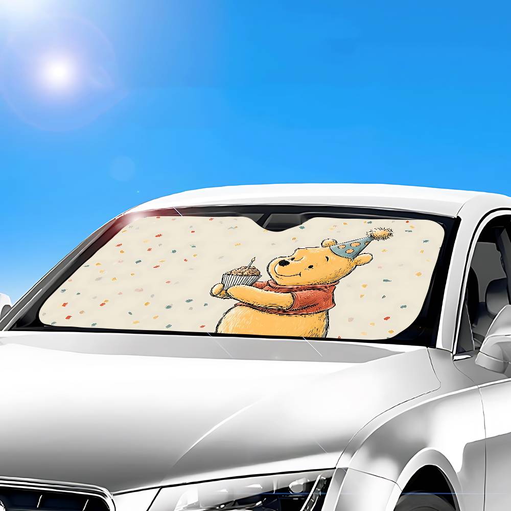 Cute W-Winnie The P-Pooh-S Kaw - Windshield Sun Shade ulasan dan harga