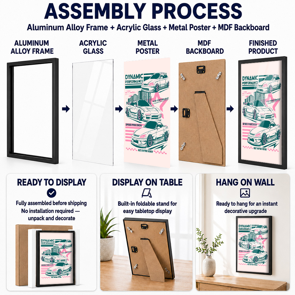JDM Car Metal Poster With Alum - Car Mirror ulasan dan harga