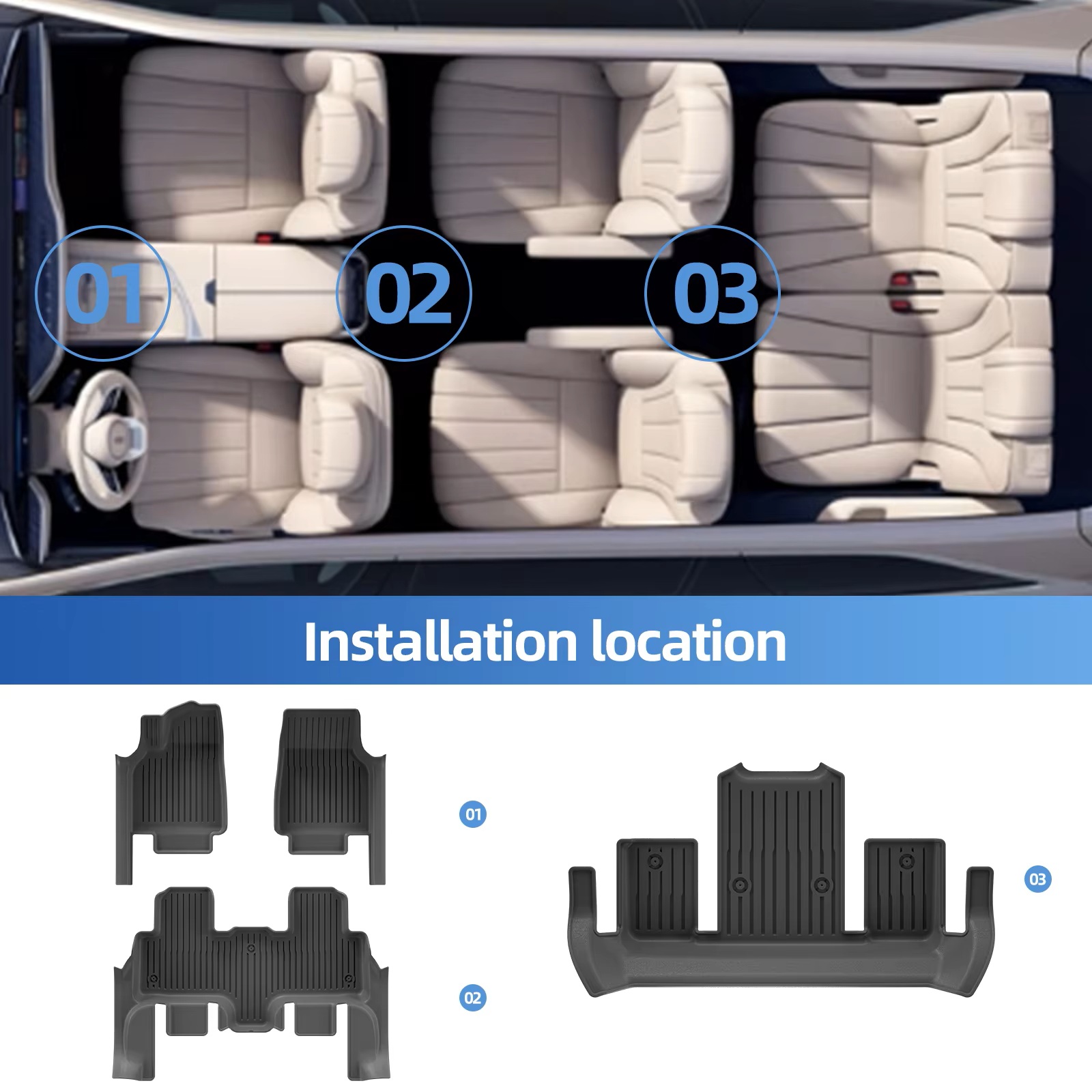 for Tesla Model Y L 6 Seats 20 - Car Floor Mat ulasan dan harga